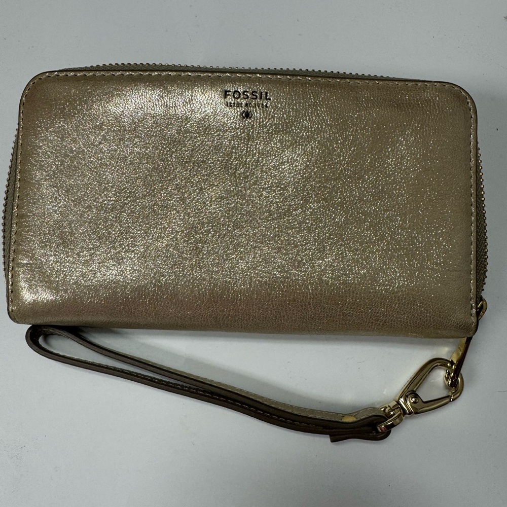 Fossil Metallic Gold Wristlet